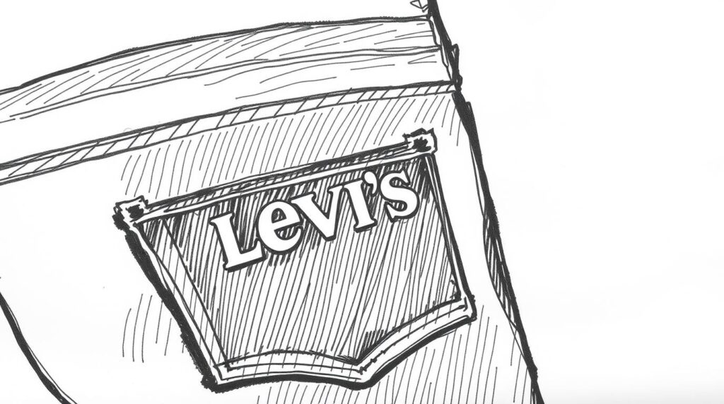 リーバイスのパッチには赤・黒・茶などバリエーションがある